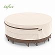 Two-Tone 94-Inch Round Dining Table Covers Factory Supply - 91A03A