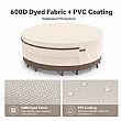 Two-Tone 94-Inch Round Dining Table Covers Factory Supply - 91A03A