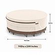 Two-Tone 94-Inch Round Dining Table Covers Factory Supply - 91A03A