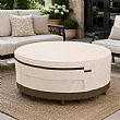 Two-Tone 94-Inch Round Dining Table Covers Factory Supply - 91A03A