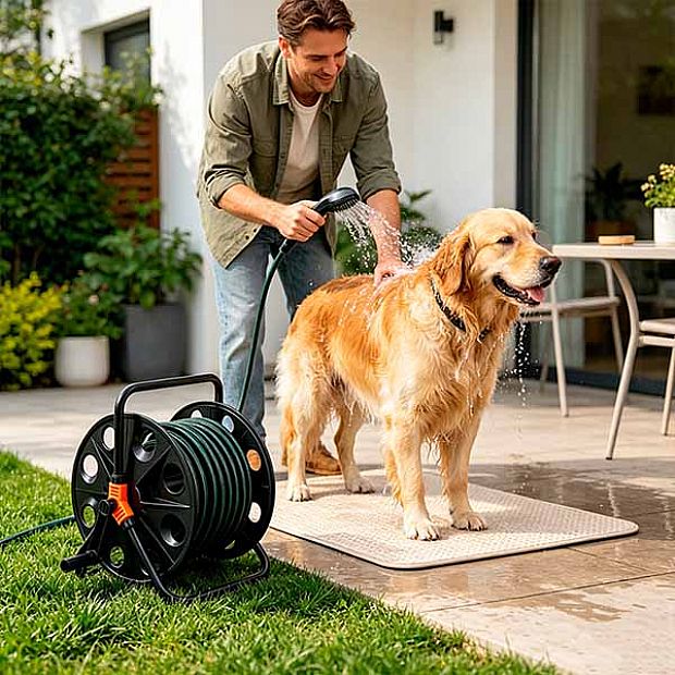 Wholesale 40-60m Garden Hose Reel Stand with Foldable Crank - 10Z01B