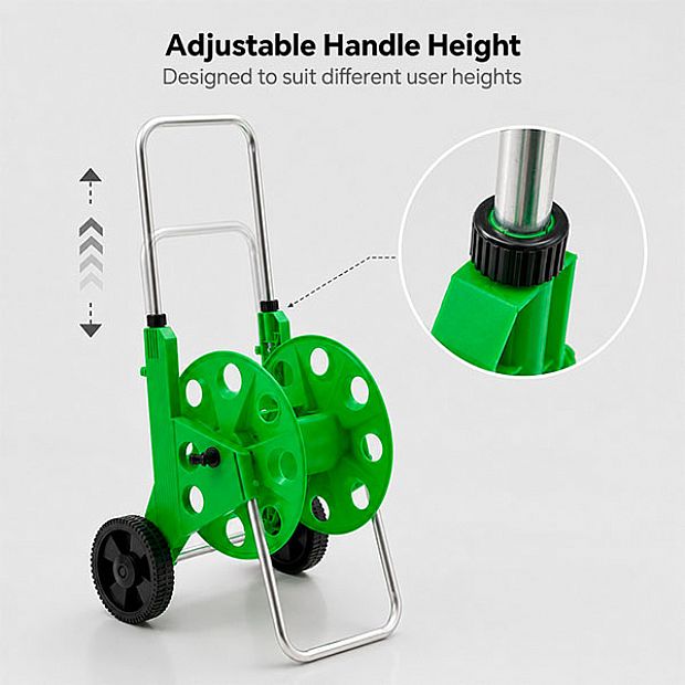 Wholesale 60m Garden Hose Reel Cart with Wheels and Adjustable Handle - 10Z01C