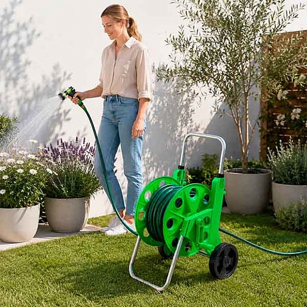Wholesale 60m Garden Hose Reel Cart with Wheels and Adjustable Handle - 10Z01C