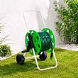 Wholesale 50m Portable Garden Hose Reel Cart with Wheels, Manual Crank and Powder-Coated Iron Frame - 10Z01D