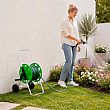 Wholesale 50m Portable Garden Hose Reel Cart with Wheels, Manual Crank and Powder-Coated Iron Frame - 10Z01D