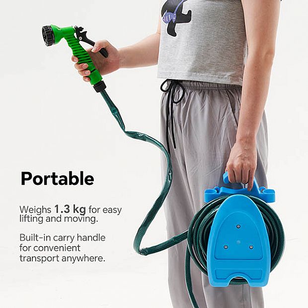 Wholesale Mini Garden Hose Reel with 15m Hose and Spray Gun - 10Z01E