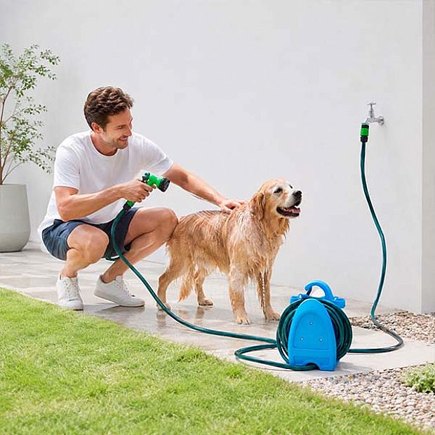 Wholesale Mini Garden Hose Reel with 15m Hose and Spray Gun - 10Z01E
