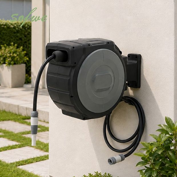 Wholesale 35m Automatic Retractable Garden Hose Reel with 180° Swivel Wall Mount - 10Z01H