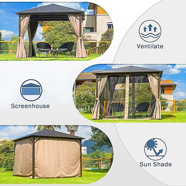 Luxury Hardtop Aluminum Pavilion - 10G01A