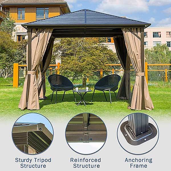 Luxury Hardtop Aluminum Pavilion - 10G01A