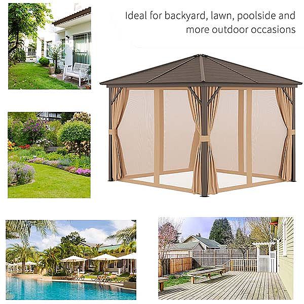 Luxury Hardtop Aluminum Pavilion - 10G01A