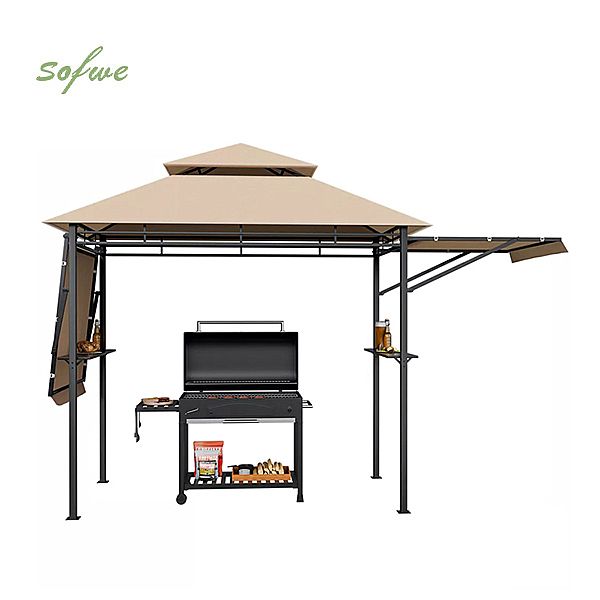 Outdoor Barbecue Kiosk with Additional Shadows - 10G01T