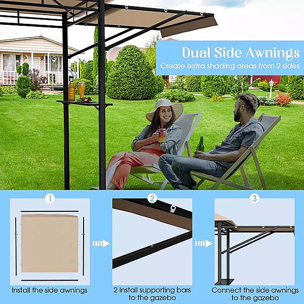 Outdoor Barbecue Kiosk with Additional Shadows - 10G01T