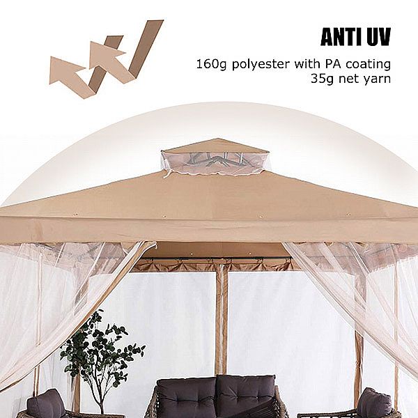 Outdoor pop-up pavilion with mesh - 10G02B