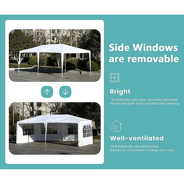Outdoor Pavilion Tent with 4 Detachable Side Walls - 10G02J