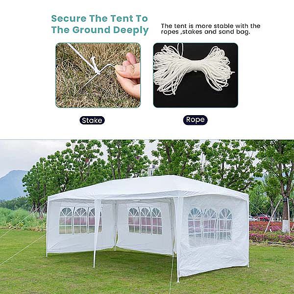 Outdoor Pavilion Tent with 4 Detachable Side Walls - 10G02J