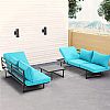 Luxury Outdoor Metal Furniture Pool Lounge Set - 11C01B