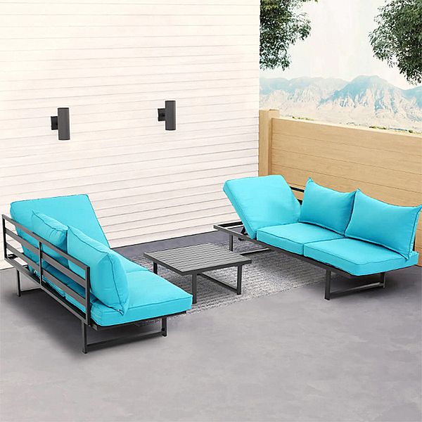 Luxury Outdoor Metal Furniture Pool Lounge Set - 11C01B