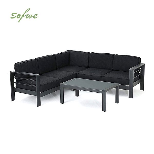 Outdoor Aluminum V-Shaped Sectional Sofa - 11C01J