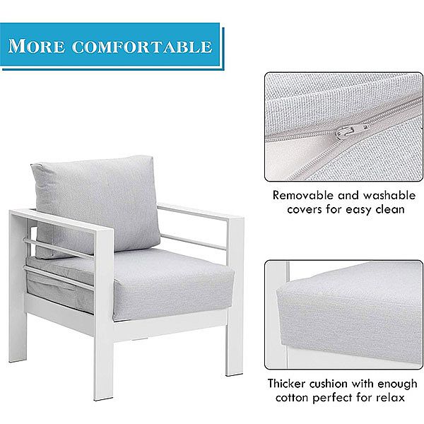 7-Seater Cast Iron Metal Outdoor Sofa Set - 11C01M