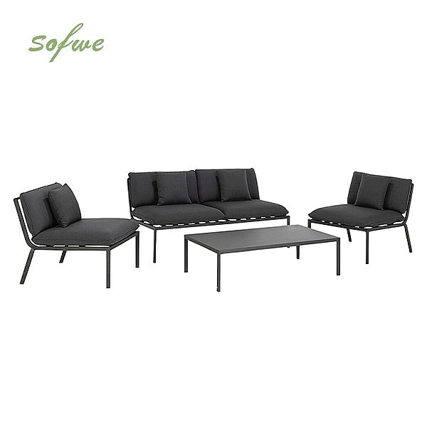 Metal Aluminum 4-piece Outdoor Sofa Set - 11C01R