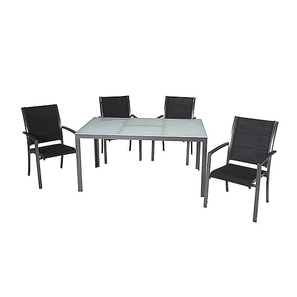 Grey 7-Piece Aluminum Outdoor Dining Set - 11D01A
