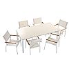 5-Piece Textilene Outdoor Dining Table and Chair Set - 11D01C
