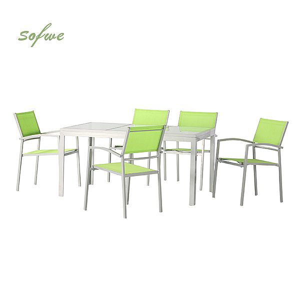 Green 6-Piece Aluminum Outdoor Dining Set - 11D01D