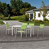 Green 6-Piece Aluminum Outdoor Dining Set - 11D01D