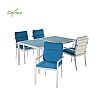 Blue 6-Piece Aluminum Outdoor Dining Set - 11D01E