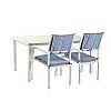 Blue 6-Piece Aluminum Outdoor Dining Set - 11D01E