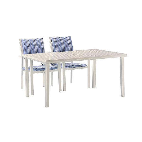 Blue 6-Piece Aluminum Outdoor Dining Set - 11D01E