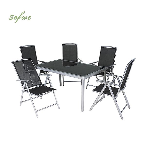 All-weather Aluminum Garden Dining Table and Chairs - 11D01F