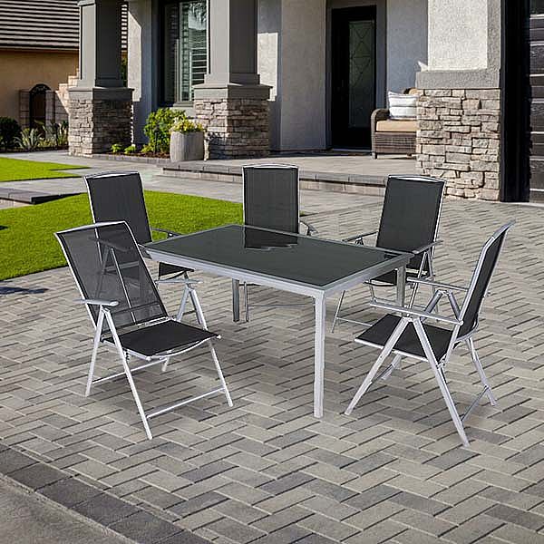 All-weather Aluminum Garden Dining Table and Chairs - 11D01F