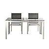 6-Person Outdoor Dining Table Set with Glass Top - 11D01G