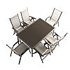 7-piece Textilene Garden Dining Table and Chair Set - 11D01H
