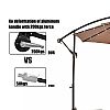 Durable Solar-powered LED Outdoor Offset Hanging Umbrella Wholesale for Commercial Pools and Patios - 11U01W