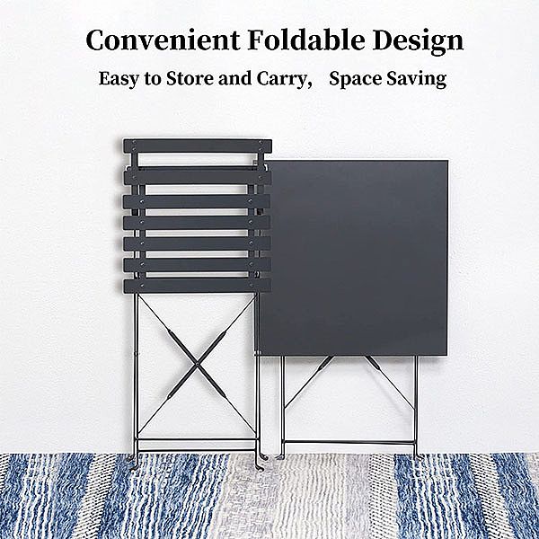 3 Pcs Patio Folding Bistro Set - 10B01B