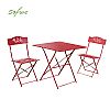 Metal 3 Piece Folding Outdoor Furniture Bistro Set - 10B01E