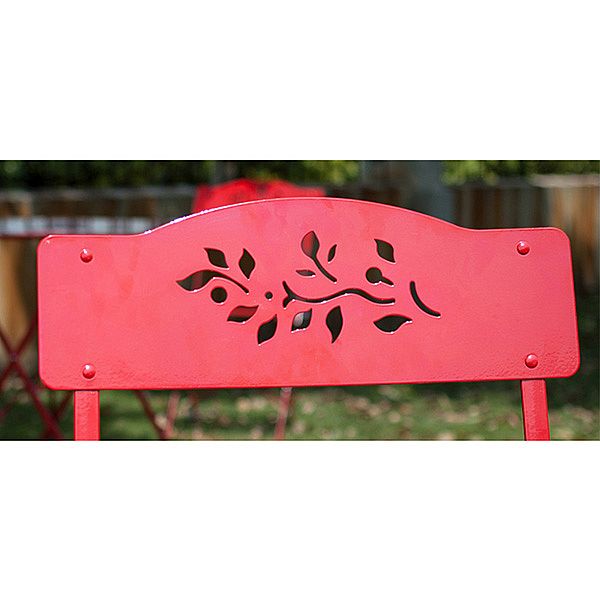 Metal 3 Piece Folding Outdoor Furniture Bistro Set - 10B01E