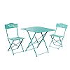 Metal 3 Piece Folding Outdoor Furniture Bistro Set - 10B01E