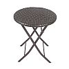 3 Pcs Wicker Rattan Folding Bistro Set - 10B01M