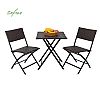 Patio Furniture 3 Piece Folding Rattan Chair Wicker - 10B01N