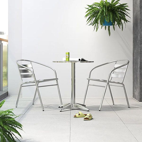 3 Pcs Aluminum Bistro Set - 10B01T