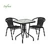 3 Pcs Rattan Dining Table Set - 10B01W