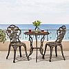 3-Piece Cast Aluminum Dining Table Set - 10B02A