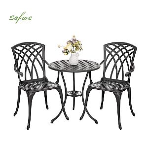 Modern Cast Aluminum Garden Furniture Bistro Set