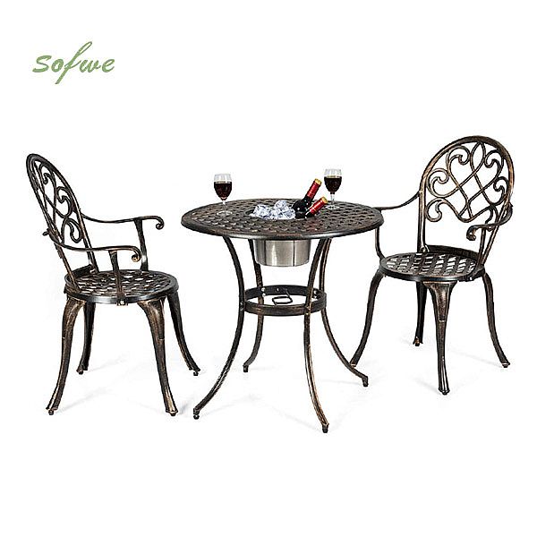 Weather Resistant Antique Metal Bistro Patio Set - 10B02E