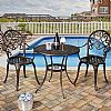 Weather Resistant Antique Metal Bistro Patio Set - 10B02E