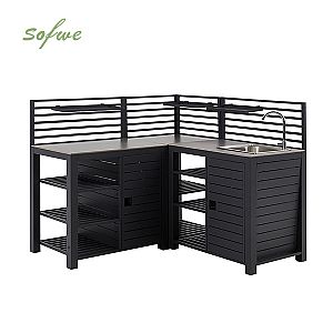 Aluminum Outdoor Kitchen Set with Sintered Stone Worktop